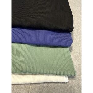 Real Essentials 4Pack Women Cotton Ribbed Short Sleeve Crop Fashion Sexy Top M
